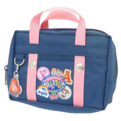Japan Angel Blue Cosmetic Pouch - School Bag Style With Charm Pink
