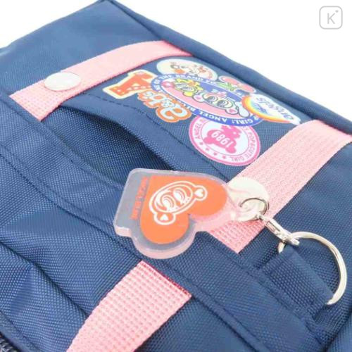 Japan Angel Blue Cosmetic Pouch - School Bag Style With Charm Pink - 4