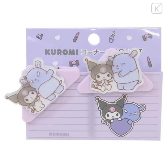Japan Sanrio Acrylic Corner Clip Set - Kuromi : Baku - 1