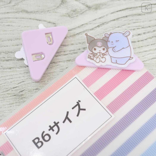 Japan Sanrio Acrylic Corner Clip Set - Kuromi : Baku - 2