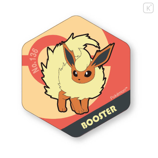 Japan Pokemon Honeycomb Acrylic Magnet - Eevee Evolution : Flareon - 1