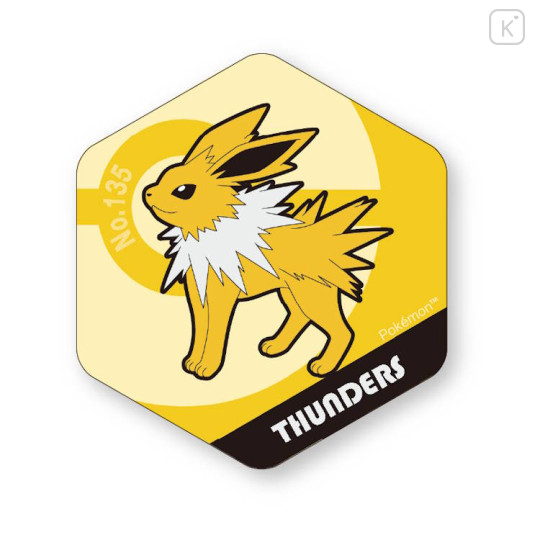 Japan Pokemon Honeycomb Acrylic Magnet - Eevee Evolution : Jolteon - 1