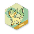 Japan Pokemon Honeycomb Acrylic Magnet - Eevee Evolution : Leafeon - 1