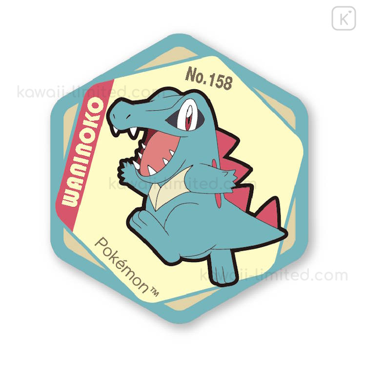 Japan Pokemon Honeycomb Acrylic Magnet - Totodile | Kawaii