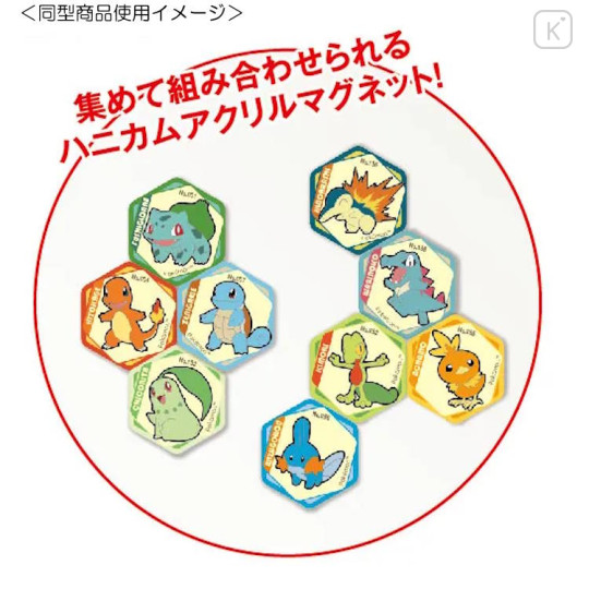 Japan Pokemon Honeycomb Acrylic Magnet - Chikorita - 3