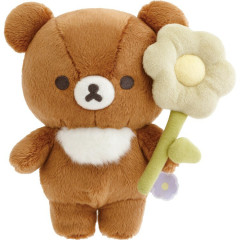 Japan San-X Plush Toy - Chairoikoguma : Basic Rilakkuma Flower