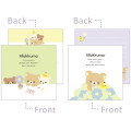 Japan San-X Square Memo Pad - Rilakkuma : Basic Rilakkuma Flower Green - 2