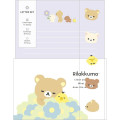 Japan San-X Letter Envelope Set - Rilakkuma : Basic Rilakkuma Flower Purple - 1