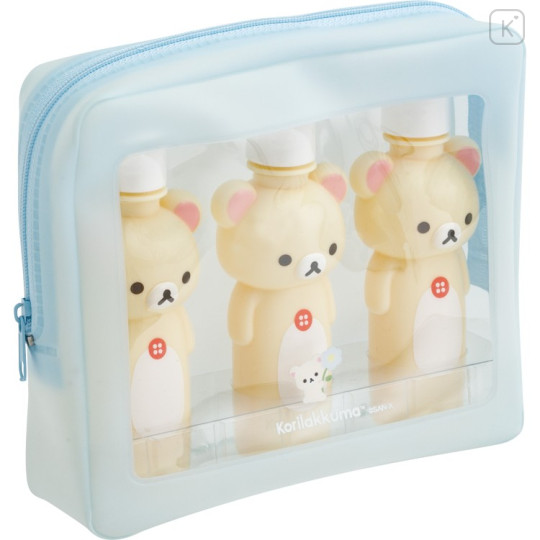 Japan San-X Pump & Spray Bottle & Pouch Set - Korilakkuma : Basic Rilakkuma Flower - 1