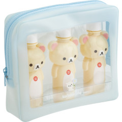 Japan San-X Pump & Spray Bottle & Pouch Set - Korilakkuma : Basic Rilakkuma Flower