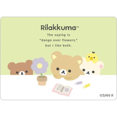 Japan San-X Vinyl Sticker - Rilakkuma : Basic Rilakkuma Flower Green