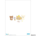 Japan San-X A4 Clear File Folder - Chairoikoguma & Korilakkuma : Basic Rilakkuma Flower - 2
