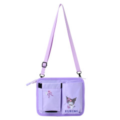 Japan Sanrio 2way Drink Holder Shoulder Bag - Kuromi