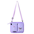 Japan Sanrio 2way Drink Holder Shoulder Bag - Kuromi - 1