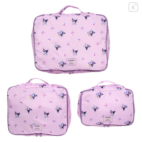 Japan Sanrio Travel Pouch Set - Kuromi - 1