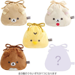 Japan San-X Secret Small Plush Drawstring Bag - Rilakkuma : Basic Rilakkuma Flower Blind Box