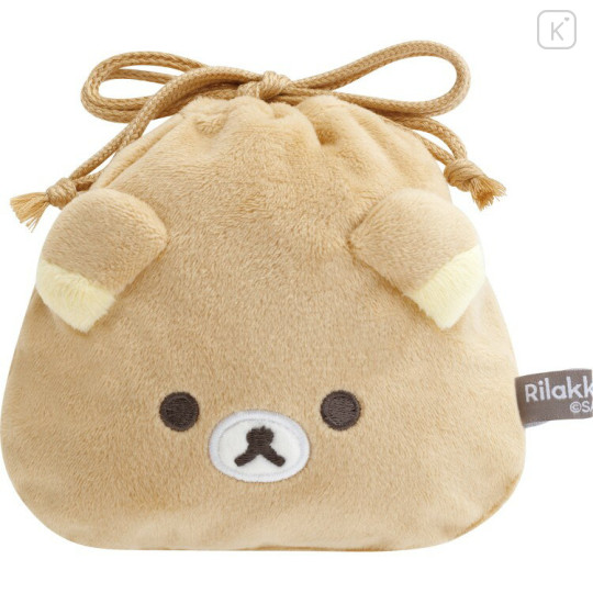 Japan San-X Secret Small Plush Drawstring Bag - Rilakkuma : Basic Rilakkuma Flower Blind Box - 3