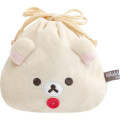 Japan San-X Secret Small Plush Drawstring Bag - Rilakkuma : Basic Rilakkuma Flower Blind Box - 5