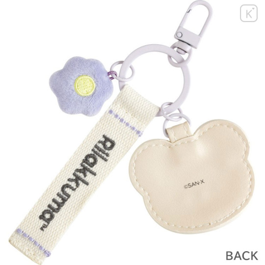 Japan San-X Embroidery Patch Keychain - Rilakkuma : Basic Rilakkuma Flower - 2