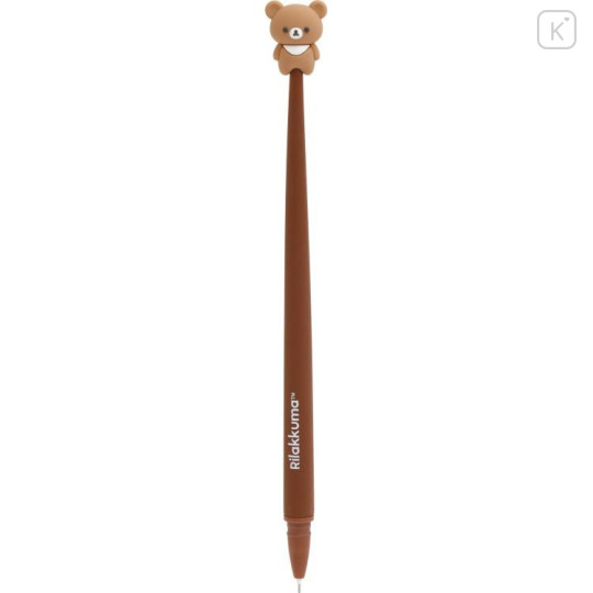 Japan San-X Mascot Ball Pen - Chairoikoguma : Basic Rilakkuma Flower - 4