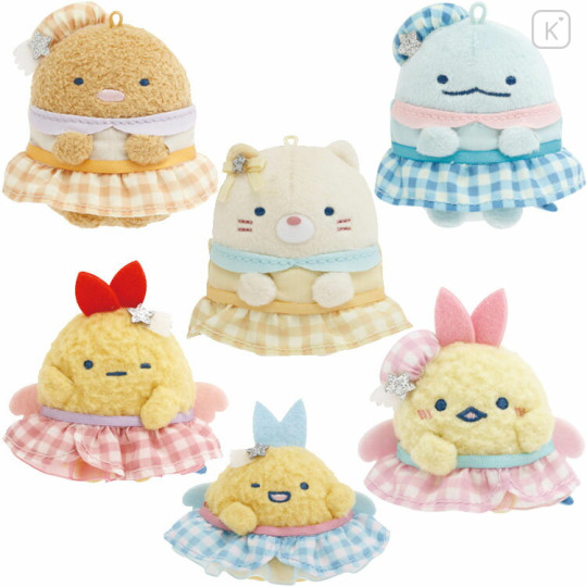 Japan San-X Tenori Plush (SS) Set - Sumikko Gurashi : Dreaming Idol Gingham Angel Wings - 1
