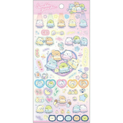 Japan San-X Gold Foil Clear Seal Sticker - Sumikko Gurashi : Dreaming Idol A