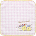 Japan San-X Embroidered Mini Towel - Sumikko Gurashi : Dreaming Idol Ebiten Ebifurai no Shippo Fried Shrimp Tail - 1