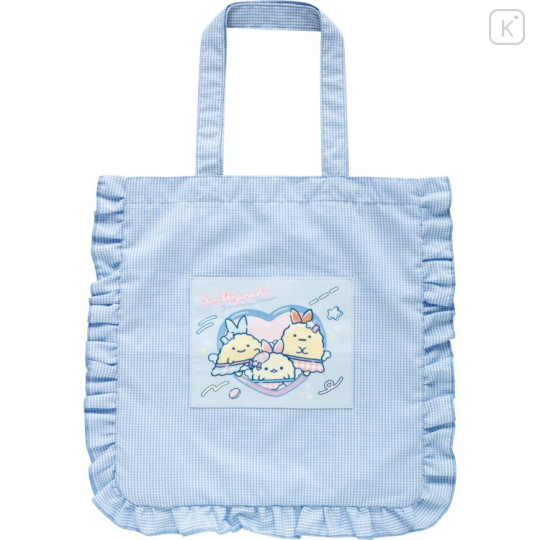Japan San-X Frill Tote Bag - Sumikko Gurashi : Dreaming Idol Ebiten Ebifurai no Shippo Fried Shrimp Tail - 1