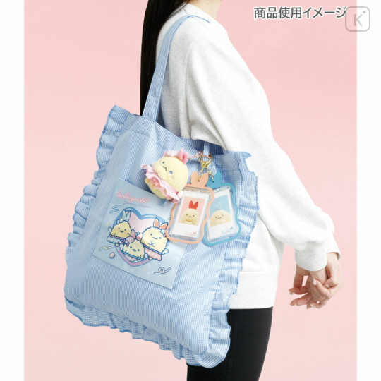 Japan San-X Frill Tote Bag - Sumikko Gurashi : Dreaming Idol Ebiten Ebifurai no Shippo Fried Shrimp Tail - 3