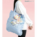 Japan San-X Frill Tote Bag - Sumikko Gurashi : Dreaming Idol Ebiten Ebifurai no Shippo Fried Shrimp Tail - 3