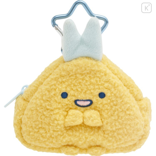 Japan San-X Mini Plush Pouch with Carabiner - Sumikko Gurashi : Dreaming Idol Ajifurai no Shippo - 1