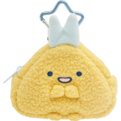 Japan San-X Mini Plush Pouch with Carabiner - Sumikko Gurashi : Dreaming Idol Ajifurai no Shippo