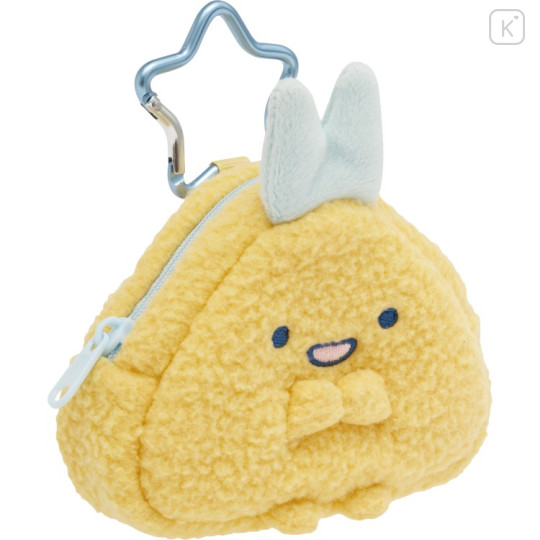 Japan San-X Mini Plush Pouch with Carabiner - Sumikko Gurashi : Dreaming Idol Ajifurai no Shippo - 3