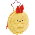 Japan San-X Mini Plush Pouch with Carabiner - Sumikko Gurashi : Dreaming Idol Ebifurai no Shippo Fried Shrimp Tail - 3