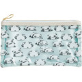 Japan San-X Clear Flat Pouch Pencil Case - Tarepanda : All Over Pattern - 1