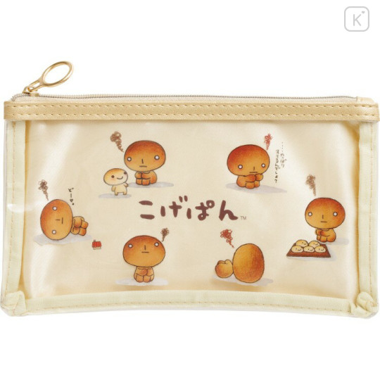 Japan San-X Clear Flat Pouch Pencil Case - Kogepan : All Over Pattern - 1