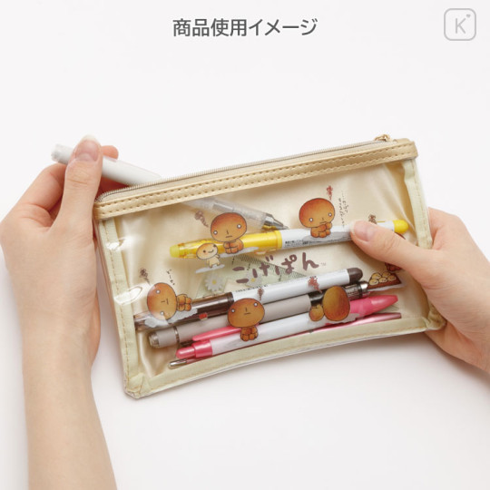 Japan San-X Clear Flat Pouch Pencil Case - Kogepan : All Over Pattern - 3