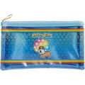 Japan San-X Clear Flat Pouch Pencil Case - Afro Ken : All Over Pattern - 1