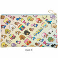 Japan San-X Clear Flat Pouch Pencil Case - Afro Ken : All Over Pattern - 2