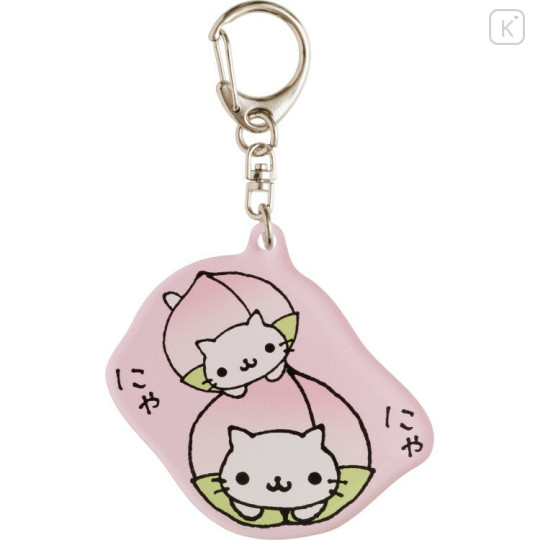 Japan San-X Acrylic Keychain - Nyan Nyan Nyanko : Pink - 1