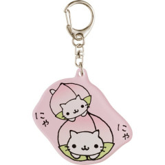 Japan San-X Acrylic Keychain - Nyan Nyan Nyanko : Pink