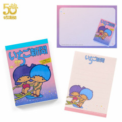 Japan Sanrio Mini Notepad - Little Twin Stars : Strawberry Newspaper 1970s