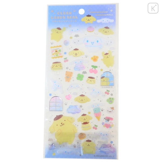 Japan Sanrio Clear Plump 3D Sticker - Cinnamoroll & Pompompurin : Candy - 1