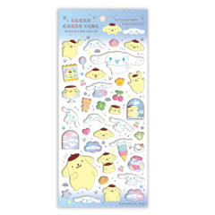 Japan Sanrio Clear Plump 3D Sticker - Cinnamoroll & Pompompurin : Candy