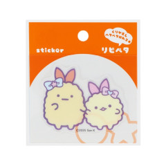 Japan San-X Repipeta Reusable Sticker - Sumikko Gurashi : Ebiten & Ebifurai no Shippo Fried Shrimp Tail