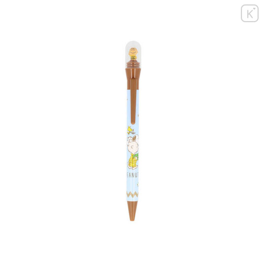 Japan Peanuts Rotating Mascot Ballpoint Pen - Snoopy & Woodstock : Charlie Brown - 1
