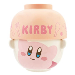 Japan Kirby Ceramic Tea Bowl & Melamine Soup Bowl Set - Kirby : Smile