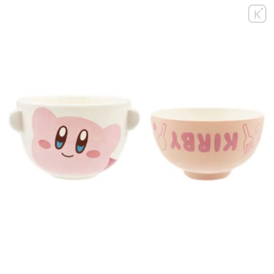 Japan Kirby Ceramic Tea Bowl & Melamine Soup Bowl Set - Kirby : Smile - 2