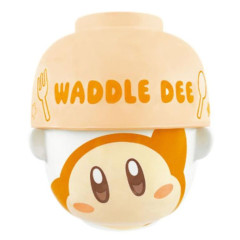 Japan Kirby Ceramic Tea Bowl & Melamine Soup Bowl Set - Waddle Dee : Smile