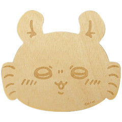 Japan Chiikawa Wooden Coaster - Momonga : Smirk